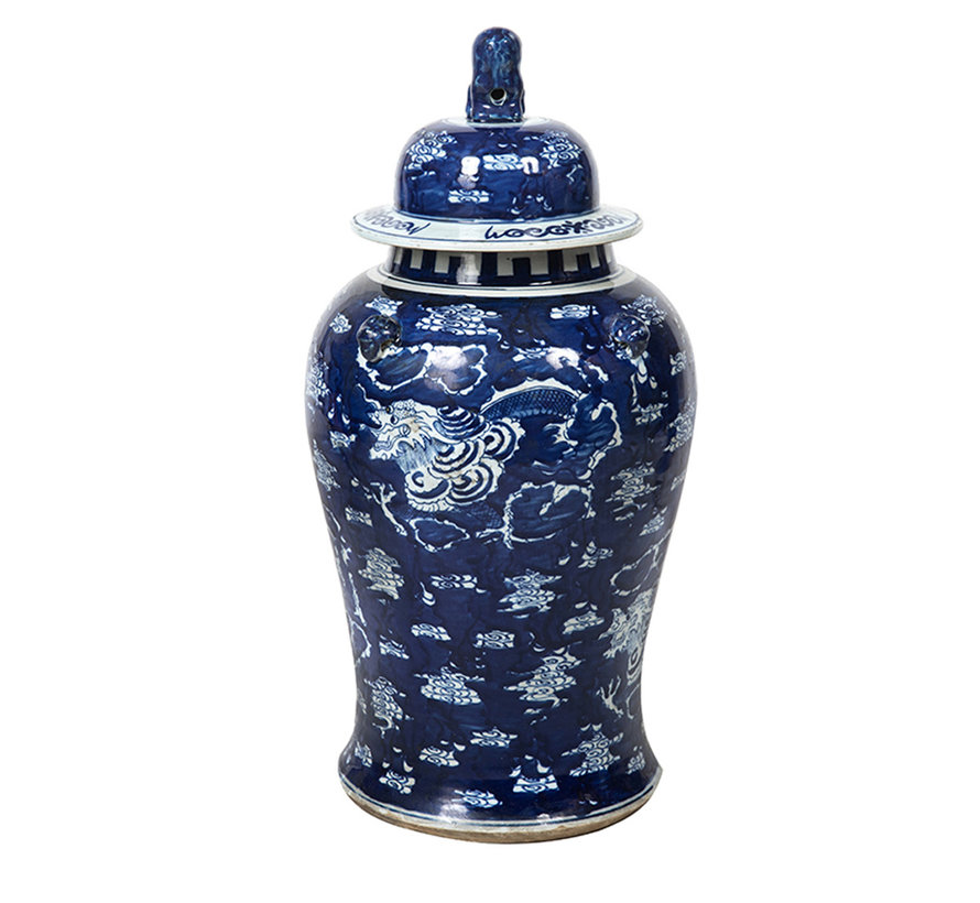 Chinese porcelain lidded vase50 cm high Ø 23cm