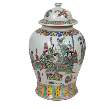 Yajutang Chinese Porcelain Lid Vase