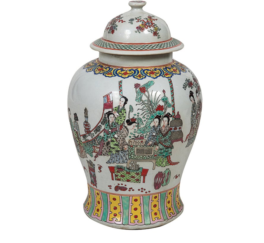 Chinese porcelain lidded vase44cm high Ø 25cm
