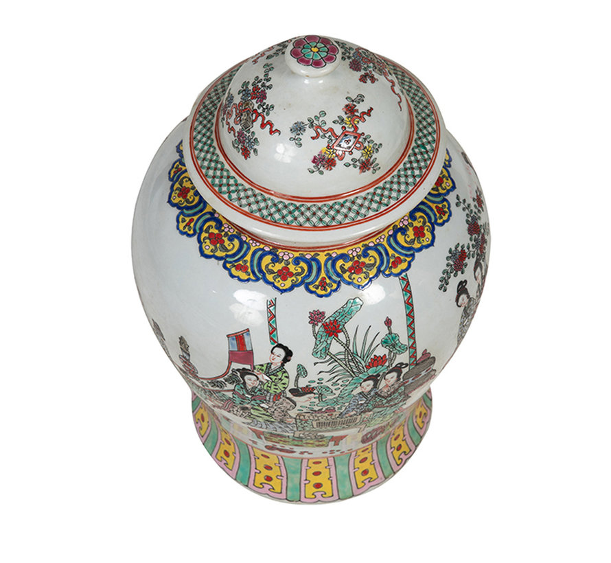 Chinese porcelain lidded vase44cm high Ø 25cm