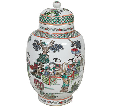 Yajutang Chinesische Porzellan Deckelvase