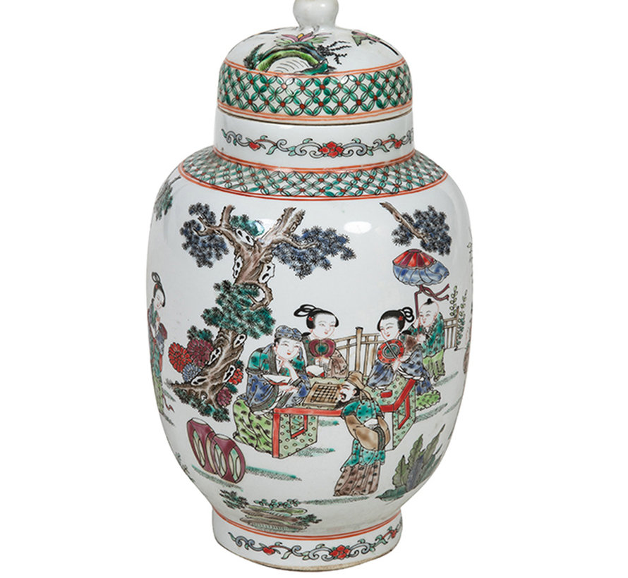 Chinese porcelain lidded vase39cm high Ø 23cm