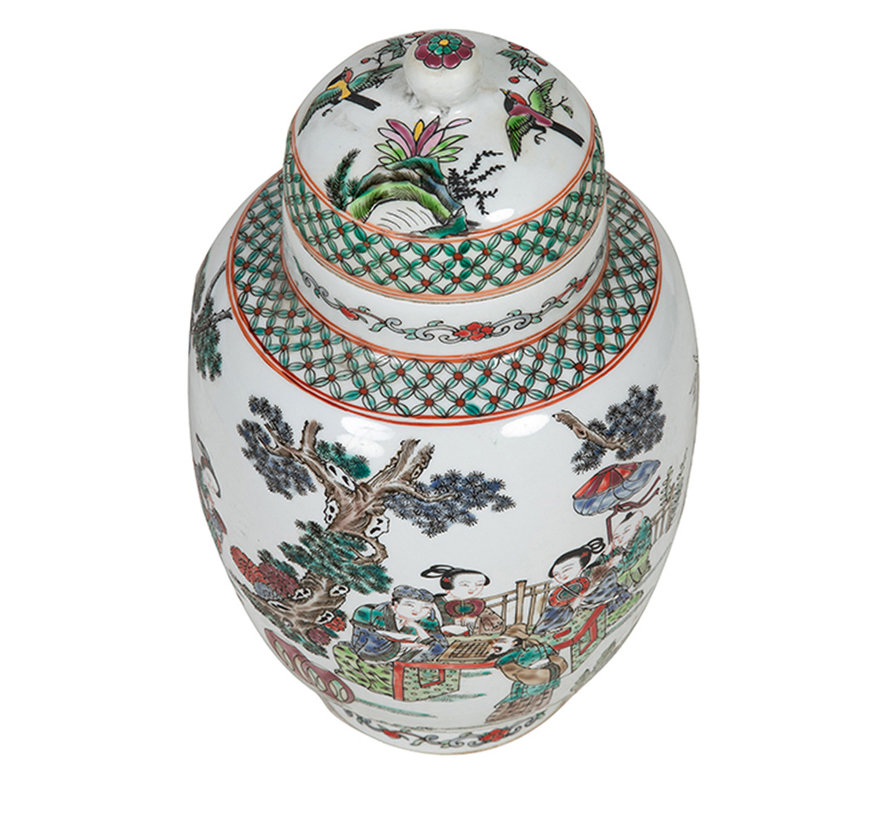 Chinese porcelain lidded vase39cm high Ø 23cm