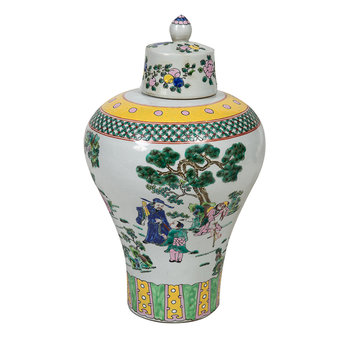 Yajutang Chinese Porcelain Lid Vase
