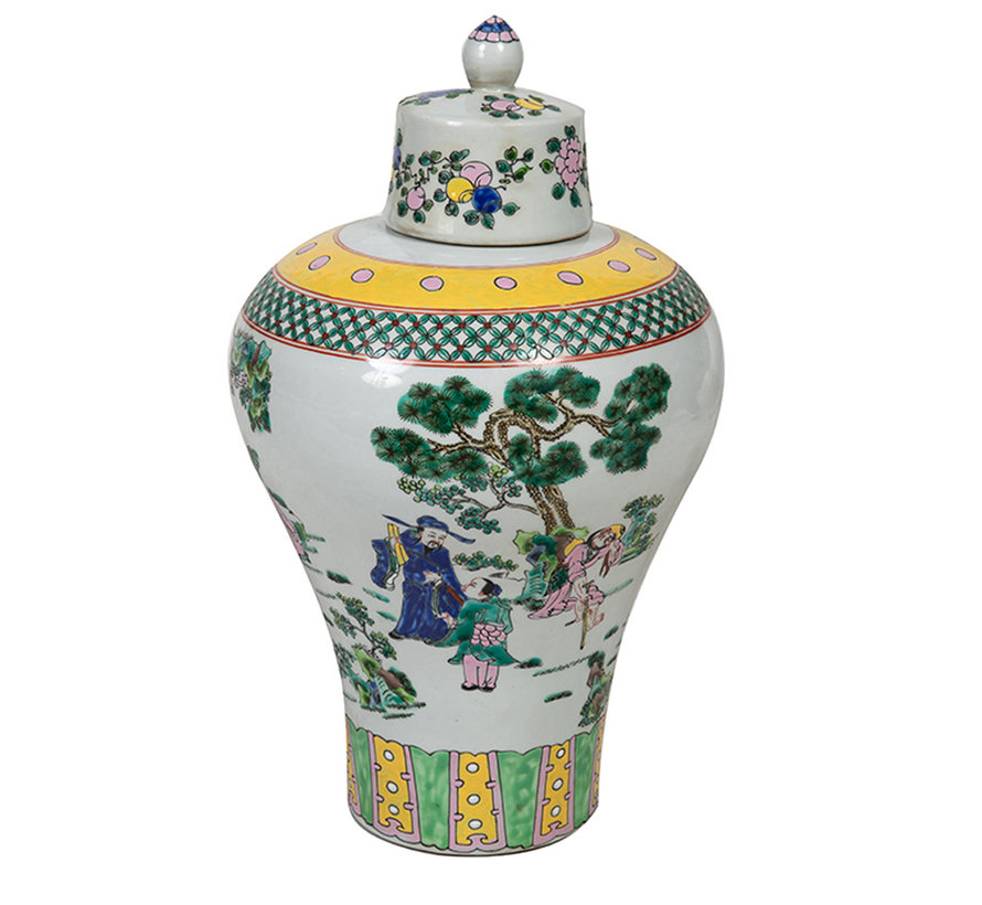 Chinese porcelain lidded vase44cm high Ø 29cm