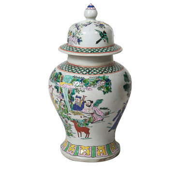 Yajutang Chinesische Porzellan Deckelvase