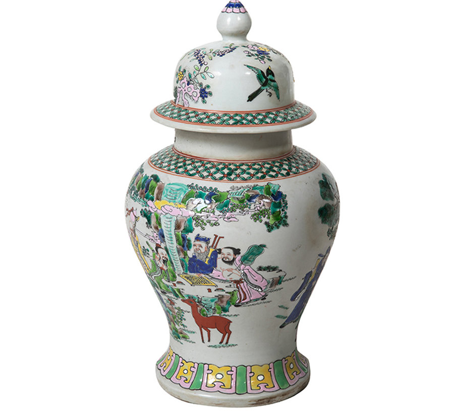 Chinese porcelain lidded vase41cm high Ø 23cm