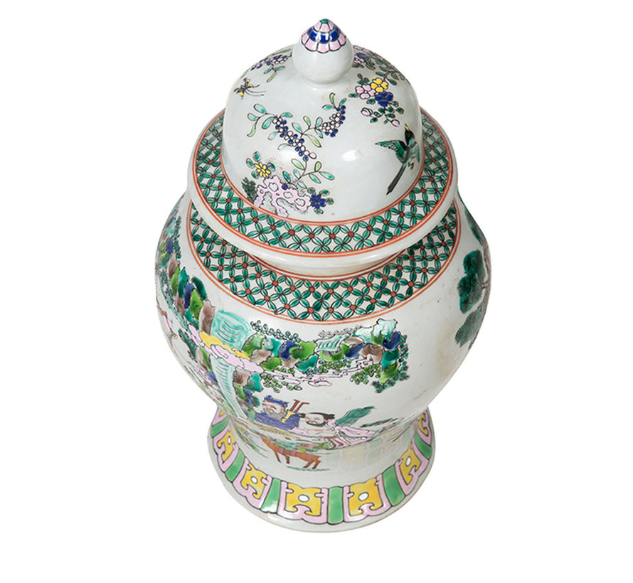 Chinese porcelain lidded vase41cm high Ø 23cm