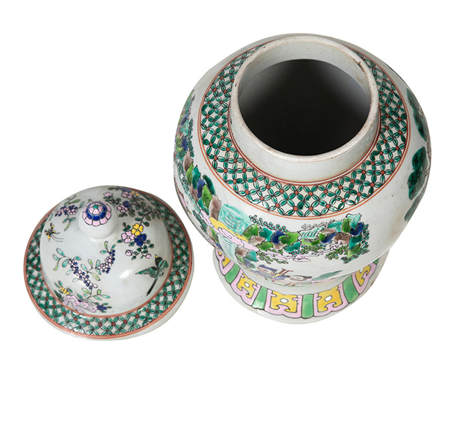 Chinese porcelain lidded vase41cm high Ø 23cm