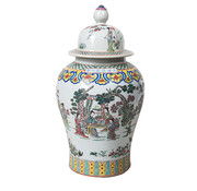 Yajutang Chinese Porcelain Lid Vase