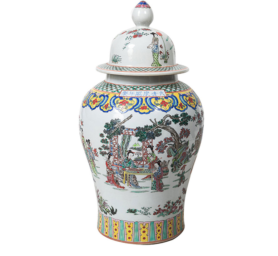 Chinesische Porzellan Deckelvase68cm hoch Ø 34cm