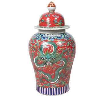 Yajutang Chinesische Porzellan Deckelvase