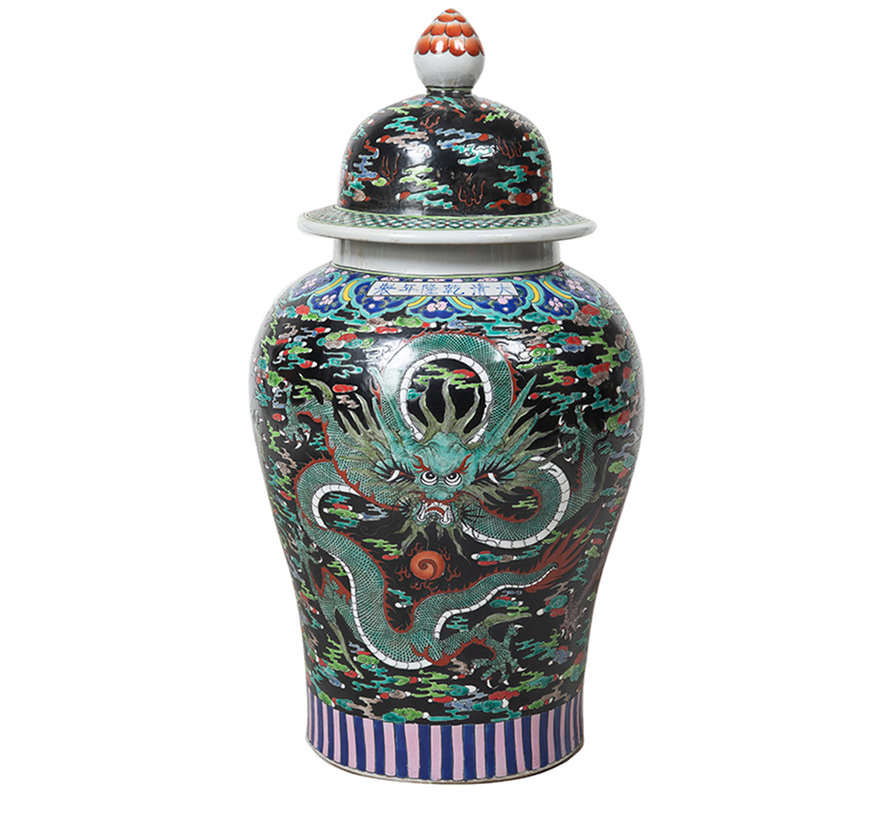 Chinese porcelain lidded vase68cm high Ø 34cm