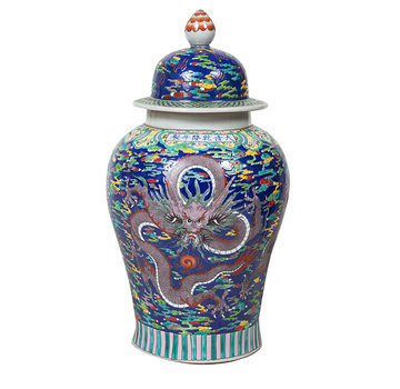 Yajutang Chinesische Porzellan Deckelvase