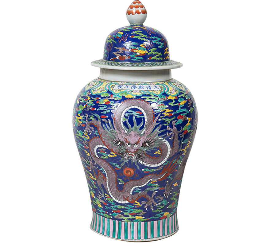 Chinese porcelain lidded vase68cm high Ø 34cm
