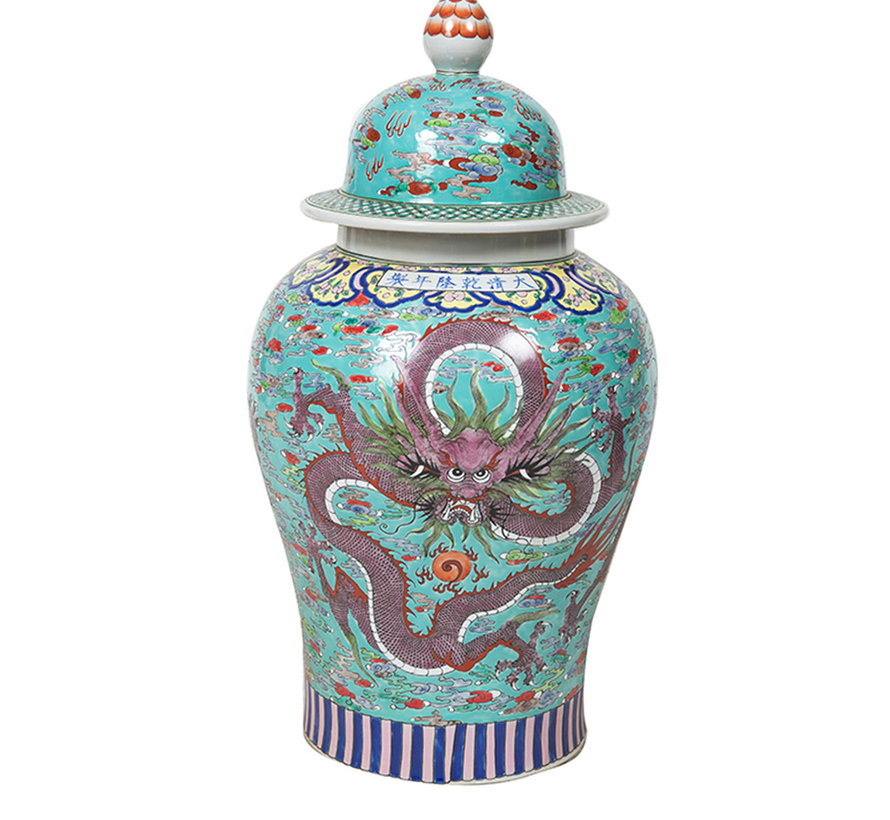 Chinese porcelain lidded vase68cm high Ø 34cm