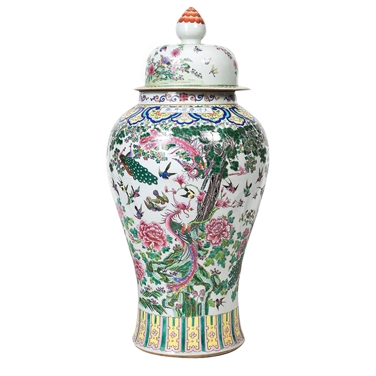 Chinesische Porzellan Deckelvase Yajutang Möbel GmbH