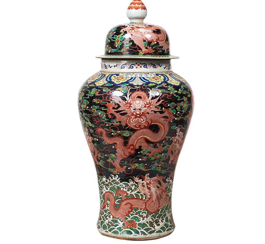 Chinese porcelain lidded vase116cm high Ø 50cm