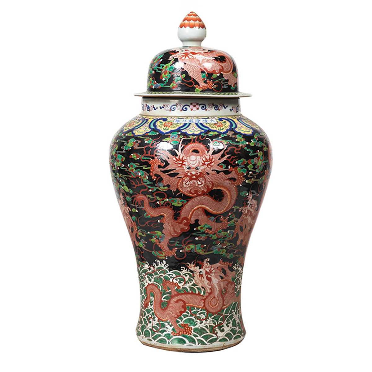 Chinesische Porzellan Deckelvase Yajutang Möbel GmbH