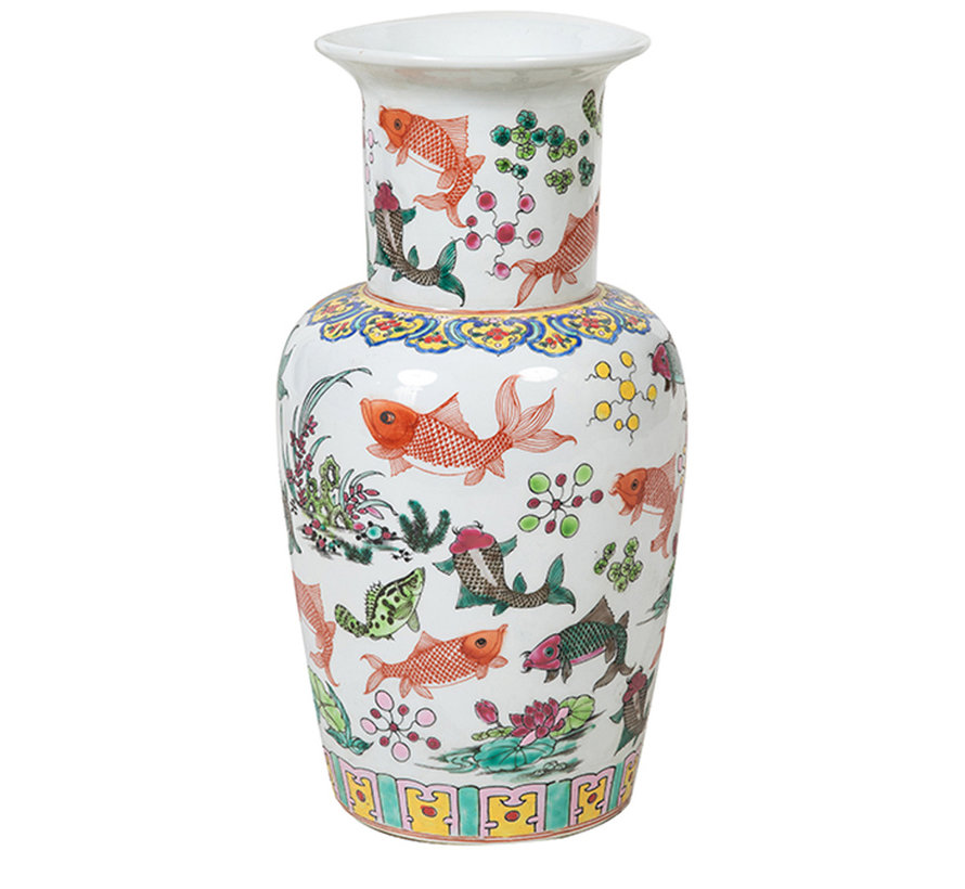 Chinese porcelain lidded vase 44 cm high Ø 25cm