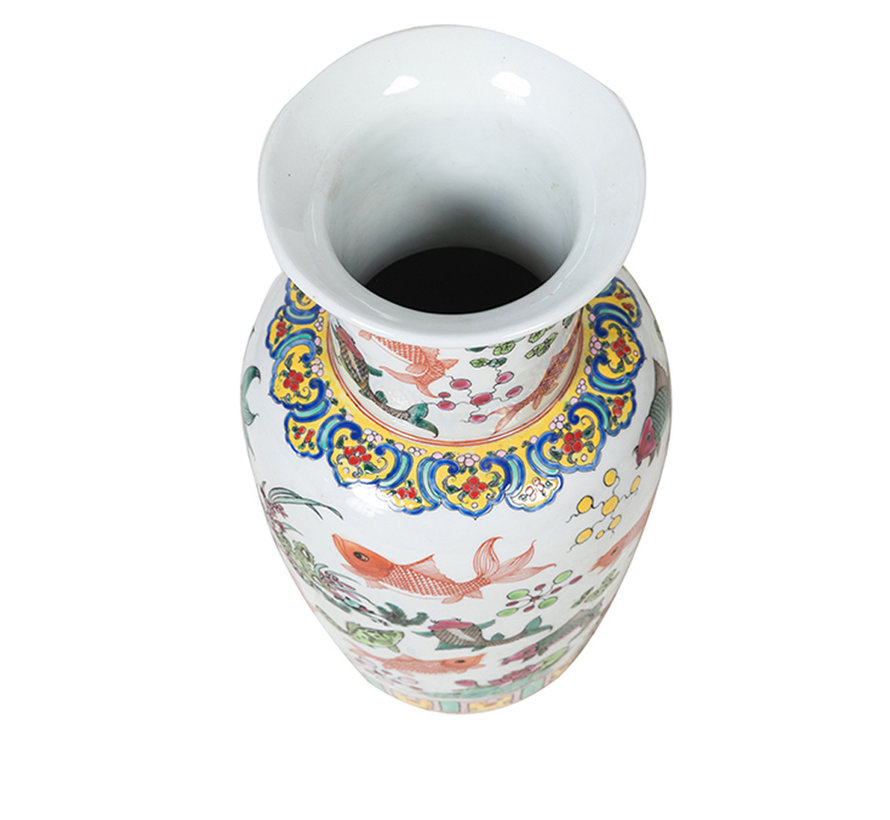 Chinese porcelain lidded vase 44 cm high Ø 25cm