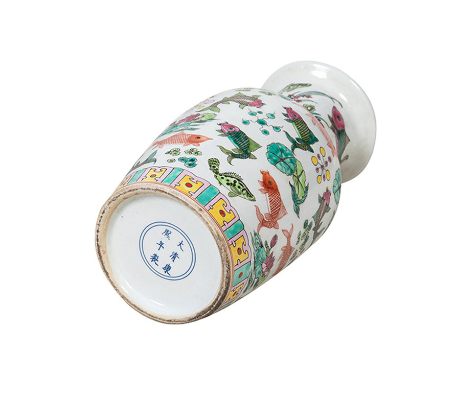 Chinese porcelain lidded vase 44 cm high Ø 25cm