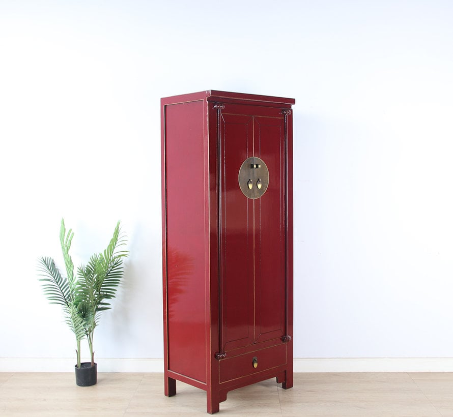 Chinese wedding cabinet 2 doors 1 drawer wardrobe purple RAL3004