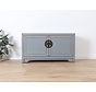 Chinese dresser sideboard 3 drawers 2 doors Oriental Asian gray