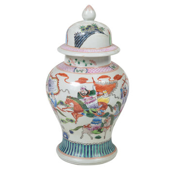 Yajutang Chinese porcelain lidded vase