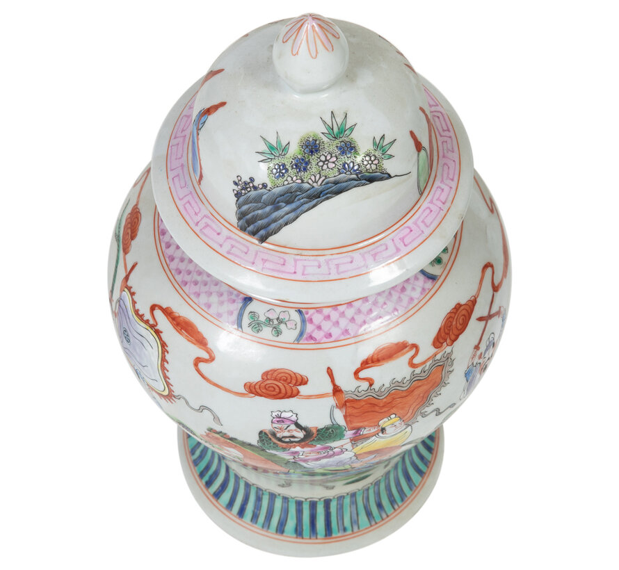 Chinesische Porzellan Deckelvase24cm hoch Ø45cm