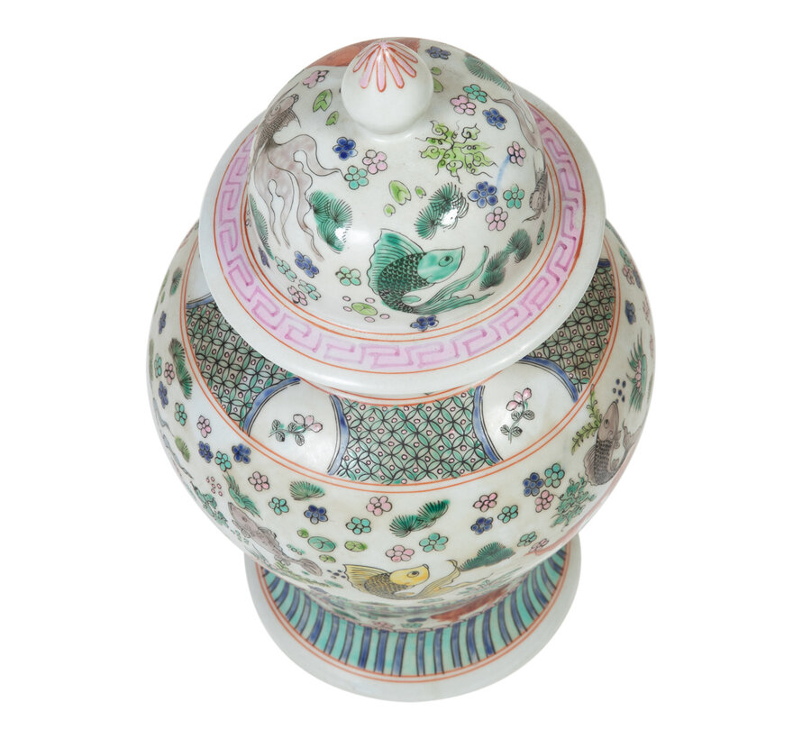 Chinese porcelain lidded vase24cm high Ø45cm