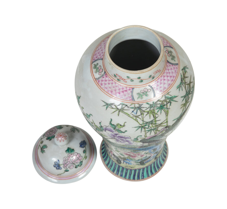 Chinese porcelain lidded vase20cm high Ø48cm
