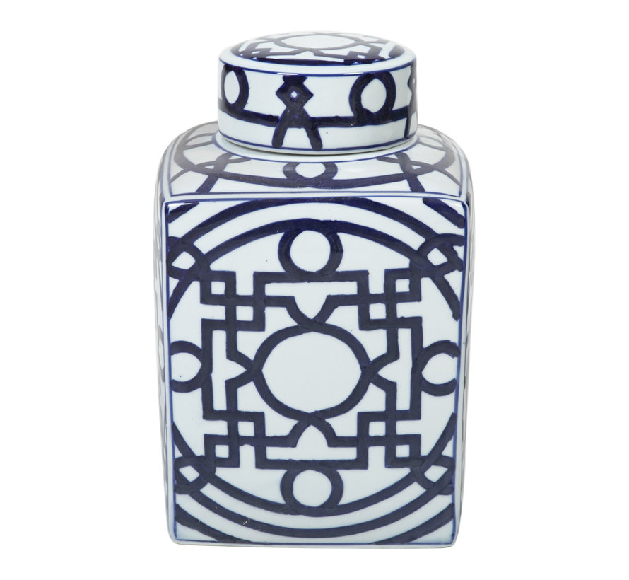 Chinese porcelain lidded vase21cm high Ø34cm