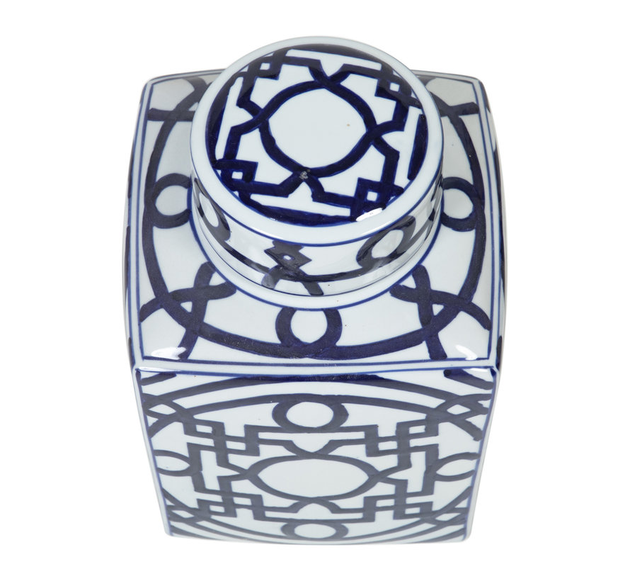 Chinese porcelain lidded vase21cm high Ø34cm