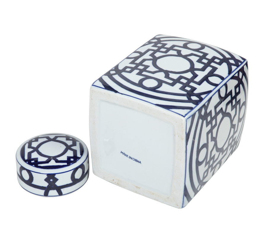 Chinese porcelain lidded vase21cm high Ø34cm