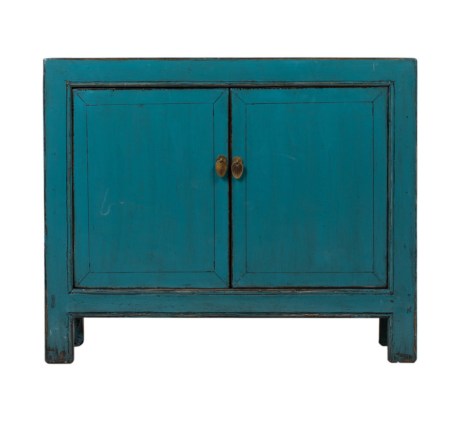 antique chinese  cabinet cupboard  blue