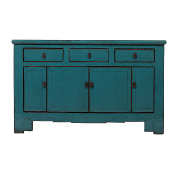 Yajutang Antikes Sideboard Fernsehtisch Kommode  blau