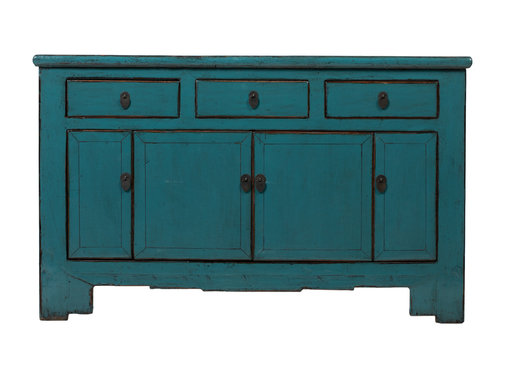 Yajutang Antique sideboard TV table chest of drawers blue