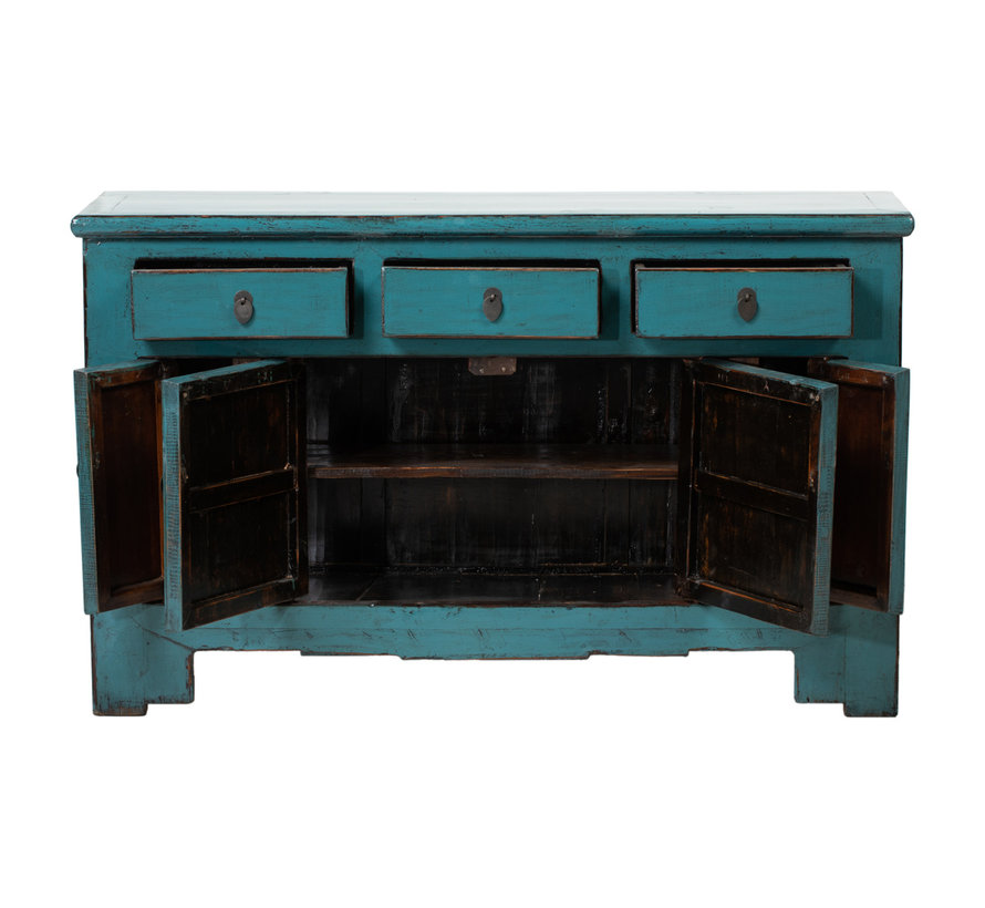 Antique sideboard TV table chest of drawers blue