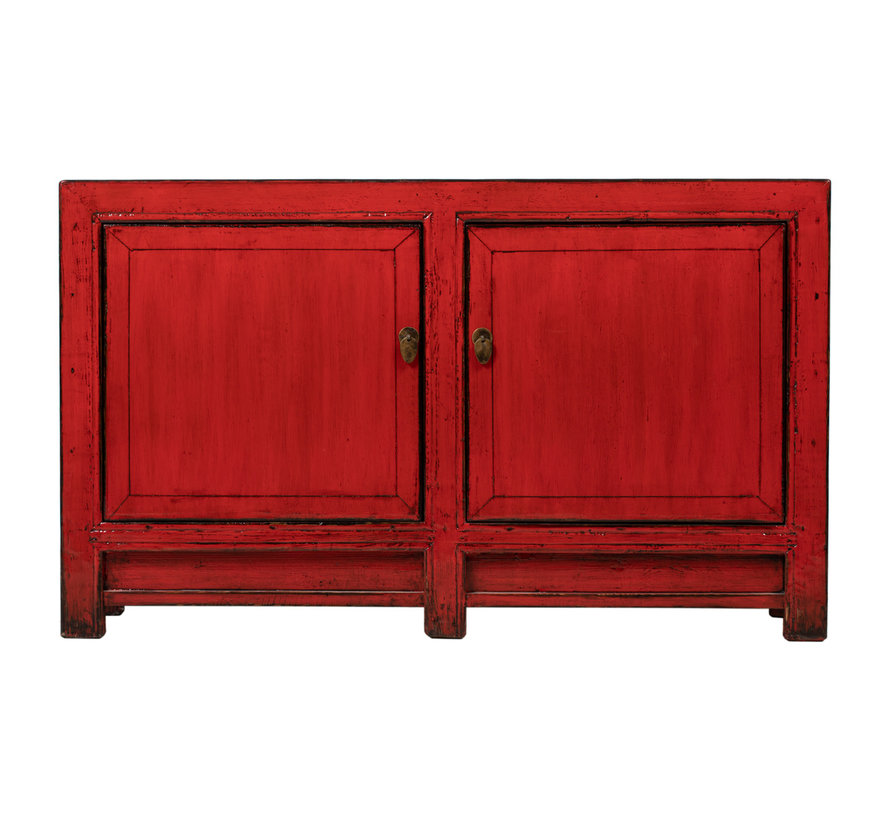 Antikes Sideboard chinesische Kommode rot