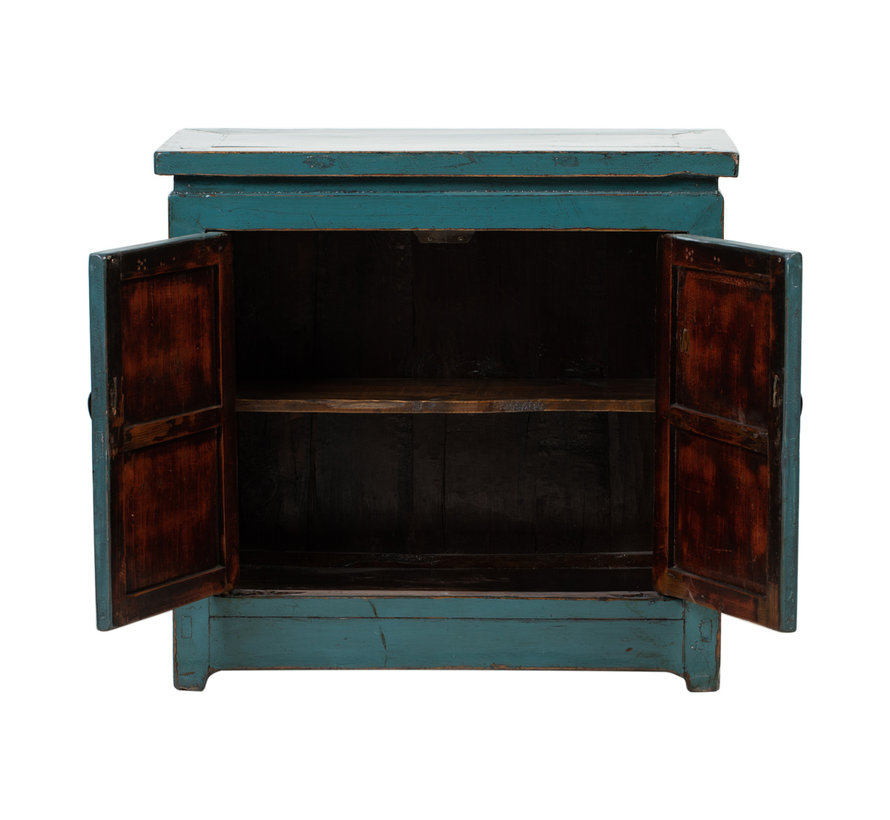 antique chinese  cabinet blue