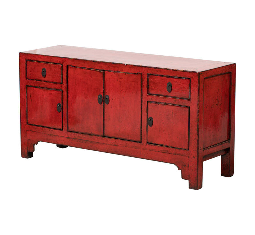 Antique Chinese Lowboard Sideboard Antique Red