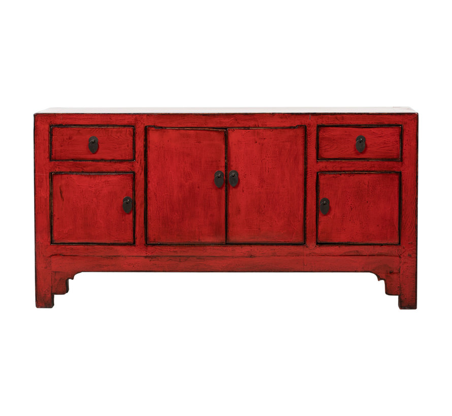 Antikes chinesisches Lowboard Sideboard Antiquität rot