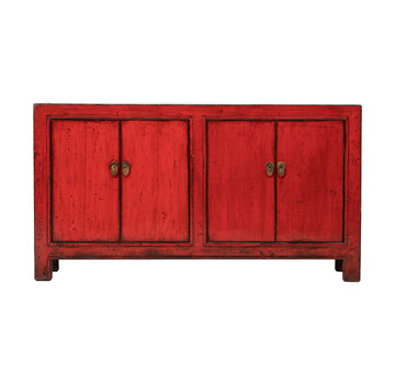 Yajutang Antikes Sideboard chinesische Kommode rot