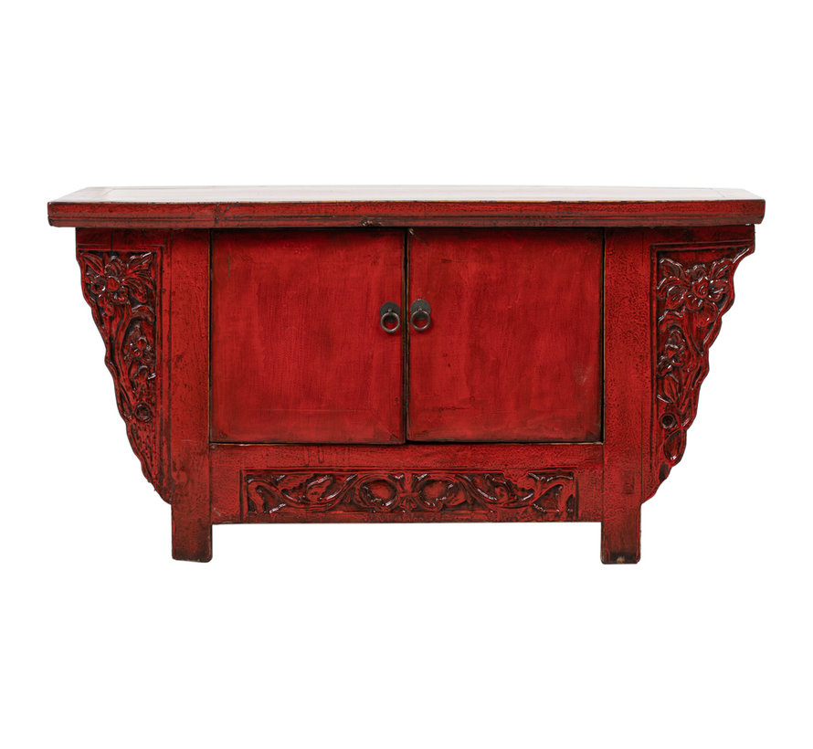 Antikes chinesisches Lowboard Sideboard Antiquität rot