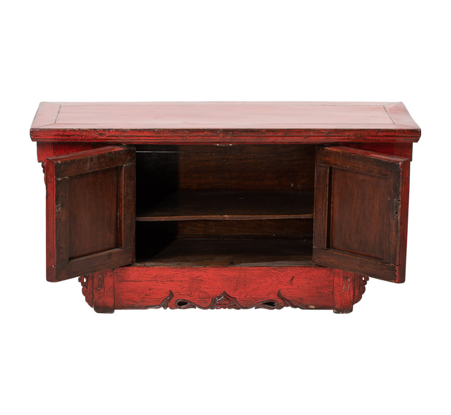 Antique Chinese Lowboard Sideboard Antique Red