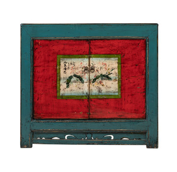 Yajutang Antique chinese cabinet solid wood painted