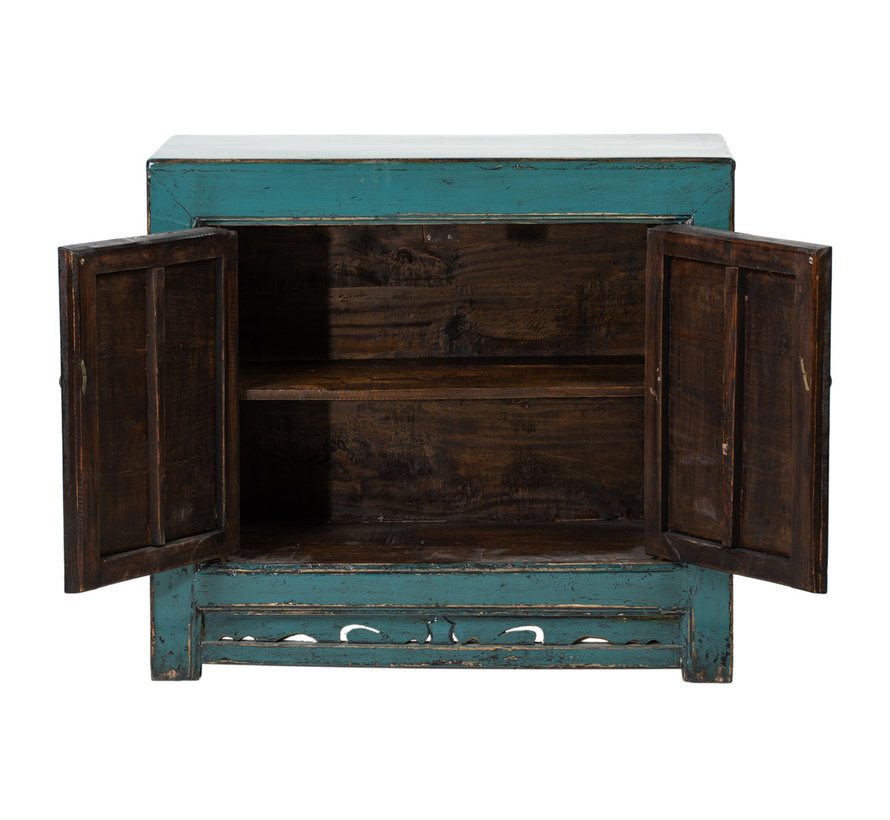 Antique chinese cabinet solid wood painted