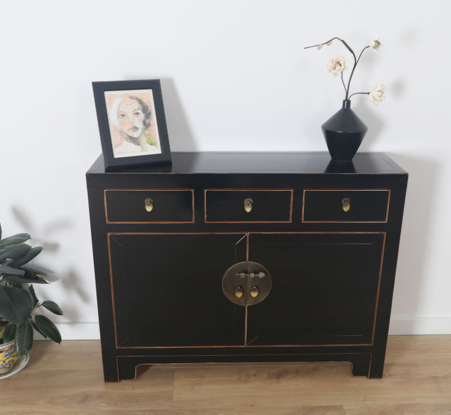 chinesische Kommode Sideboard Orientalisch/Asiatisch Stil schwarz