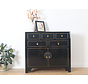 Chinesische Kommode  Sideboard 2 Türen 5 Schubladen schwarz